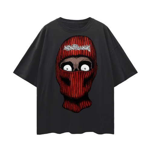 Infinity Links Shiesty Zombie Oversize Deep Drop Shoulder Graphic T-shirt - 190 GSM Black Beauty / S