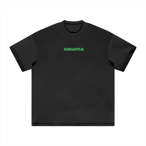 FNDMNTLS. Green Logo Heavyweight Earth Tone Graphic T-Shirt Black / XS