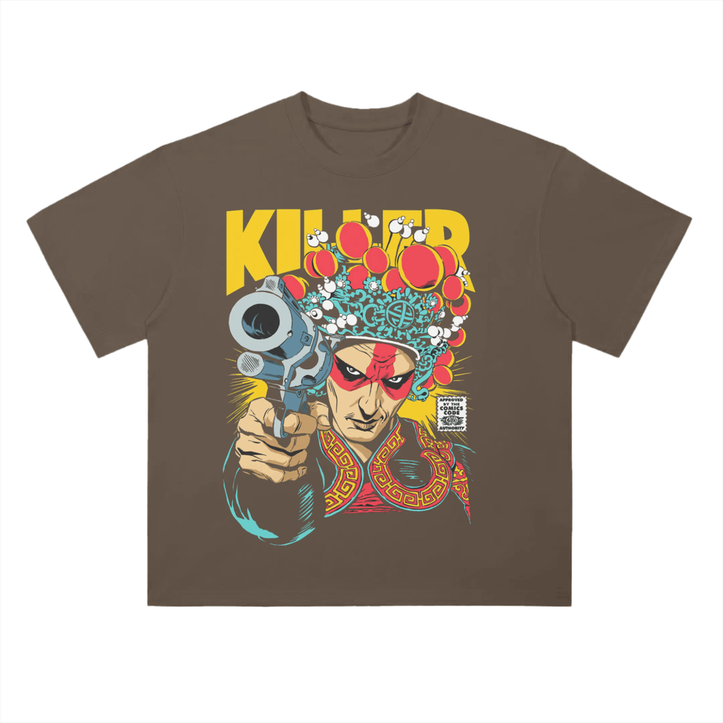 FNDMNTLS. Your a Killer Drop Shoulder Graphic T-Shirt Coffee / S