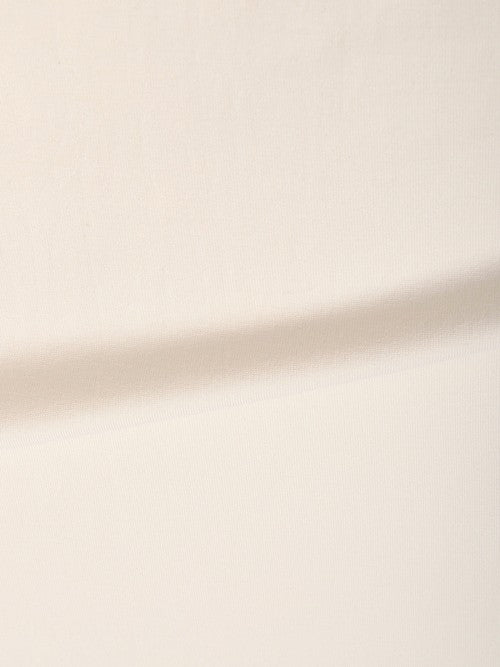 Fabric texture close-up of beige Mark the Believer Tee. Smooth 100% cotton material ideal for breathable daily wear.