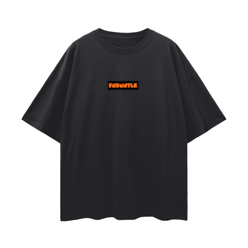 FNDMNTLS. Shattered Back Board Oversize Deep Drop Shoulder Graphic Tshirt Black Beauty / S