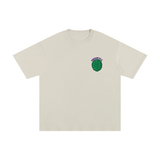 Unisex Cotton T-Shirt – Turtle Power in grey with a green turtle shell graphic and 'TURTLE PWR' text on chest. Loose fit, 100% cotton fabric.