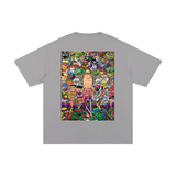Unisex Cotton T-Shirt – Turtle Power features a vibrant cartoon-style back print of ninja turtles and villains. Made from pure cotton with a loose fit.