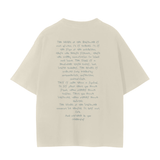 Back of beige Mark the Believer Tee with inspirational text. Casual unisex cotton tee for everyday fashion.
