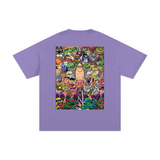 Unisex Cotton T-Shirt – Turtle Power features a vibrant cartoon-style back print of ninja turtles and villains. Made from pure cotton with a loose fit.