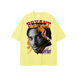 Yellow Kobe home jersey t-shirt with iconic Kobe Bryant artwork, unisex cotton top for stylish tribute and streetwear fashion.