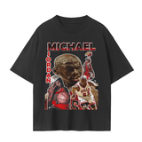 Black Championship Unisex Seamless T-Shirt - 230 GSM with vibrant basketball collage print, perfect for casual and athletic fashion.
