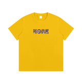 Yellow Kobe Cartoon Cotton T-Shirt with vibrant 'KOBE' cartoon text on chest. Unisex pure cotton tee for everyday casual style.