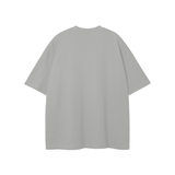 Back view of the grey Rebound King Graphic T-shirt showing plain design and relaxed fit, ideal for casual unisex wear.