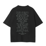 Back of black Mark the Believer Tee with inspirational text design. 100% cotton unisex t-shirt for daily casual fashion.