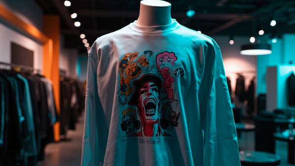 Long sleeve graphic tshirt display