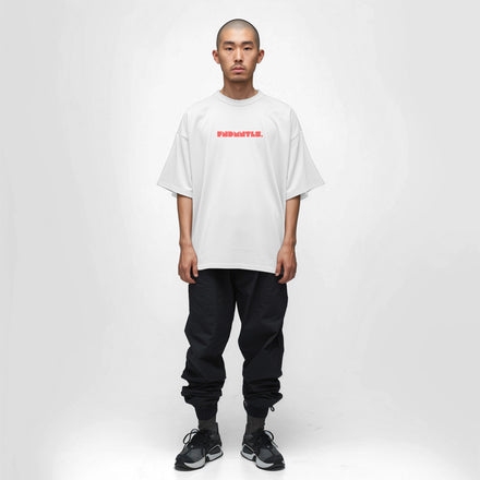FNDMNTLS. Red Logo Heavyweight Earth Tone FOG T-Shirt