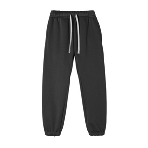 Essential Fleece Sweatpants in black with elastic cuffs and drawstring waist, offering comfort and flexibility for unisex activewear.