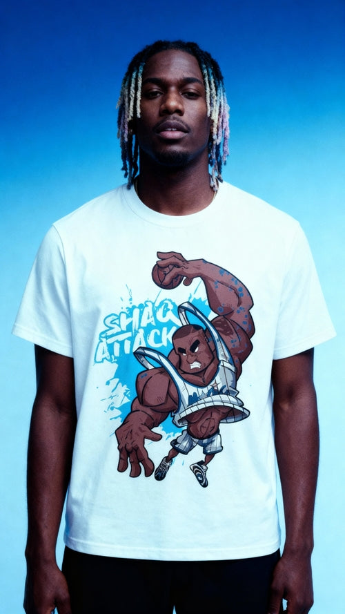 Shaq Attack Unisex Cotton T-Shirt: Comfort & Sty...


