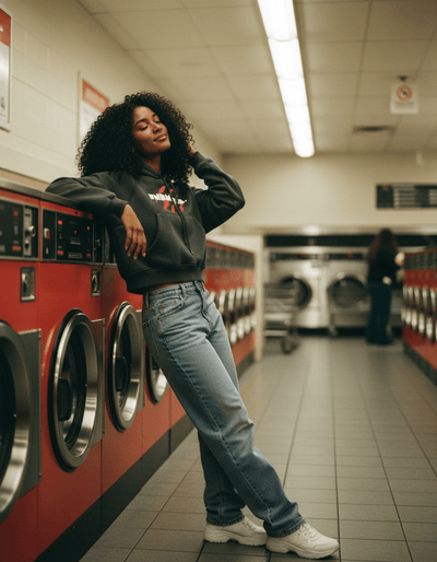 Blood Scarred Snow Washed Cropped Hoodie - Heretic - s Streetwear - Cropped Hoodie - Snow Washed Hoodie -  product_type