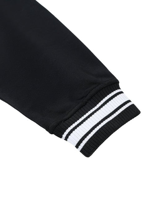 Chrome Cardinal Contrast Trim Raglan Varsity Jacket - Heretic - s Streetwear - drop access - fleeced varsity jacket -  product_type