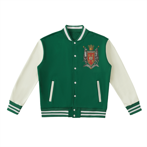 Chrome Cardinal Two - Tone Fleeced Varsity Jacket - Heretic - s Streetwear - Chrome Cardinals - drop access -  product_type