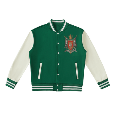 Chrome Cardinal Two - Tone Fleeced Varsity Jacket - Heretic - s Streetwear - Chrome Cardinals - drop access -  product_type