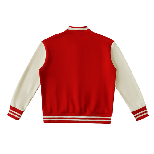 Chrome Cardinal Two - Tone Fleeced Varsity Jacket - Heretic - s Streetwear - Chrome Cardinals - drop access -  product_type