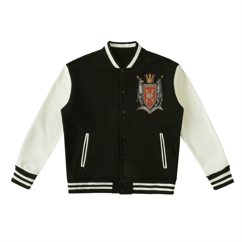 Chrome Cardinal Two - Tone Fleeced Varsity Jacket - Heretic - s Streetwear - Chrome Cardinals - drop access -  product_type