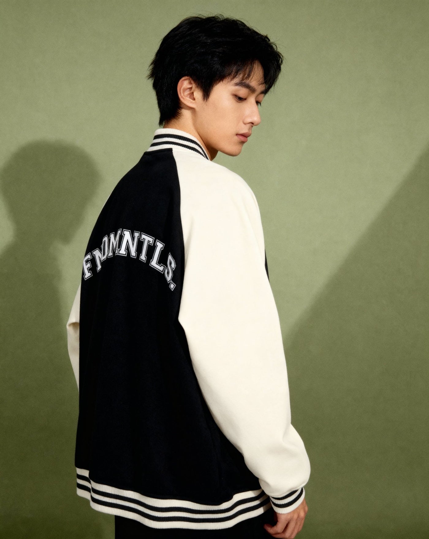 Chrome Cardinal Two Tone Raglan Sleeve Varsity Jacket - Heretic - s Streetwear - two tone raglan sleeve - varsity jacket -  product_type