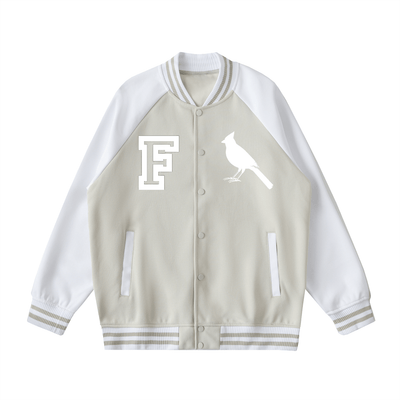 Chrome Cardinal Two Tone Raglan Sleeve Varsity Jacket - Heretic - s Streetwear - two tone raglan sleeve - varsity jacket -  product_type