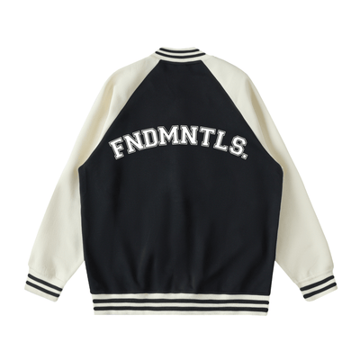 Chrome Cardinal Two Tone Raglan Sleeve Varsity Jacket - Heretic - s Streetwear - two tone raglan sleeve - varsity jacket -  product_type