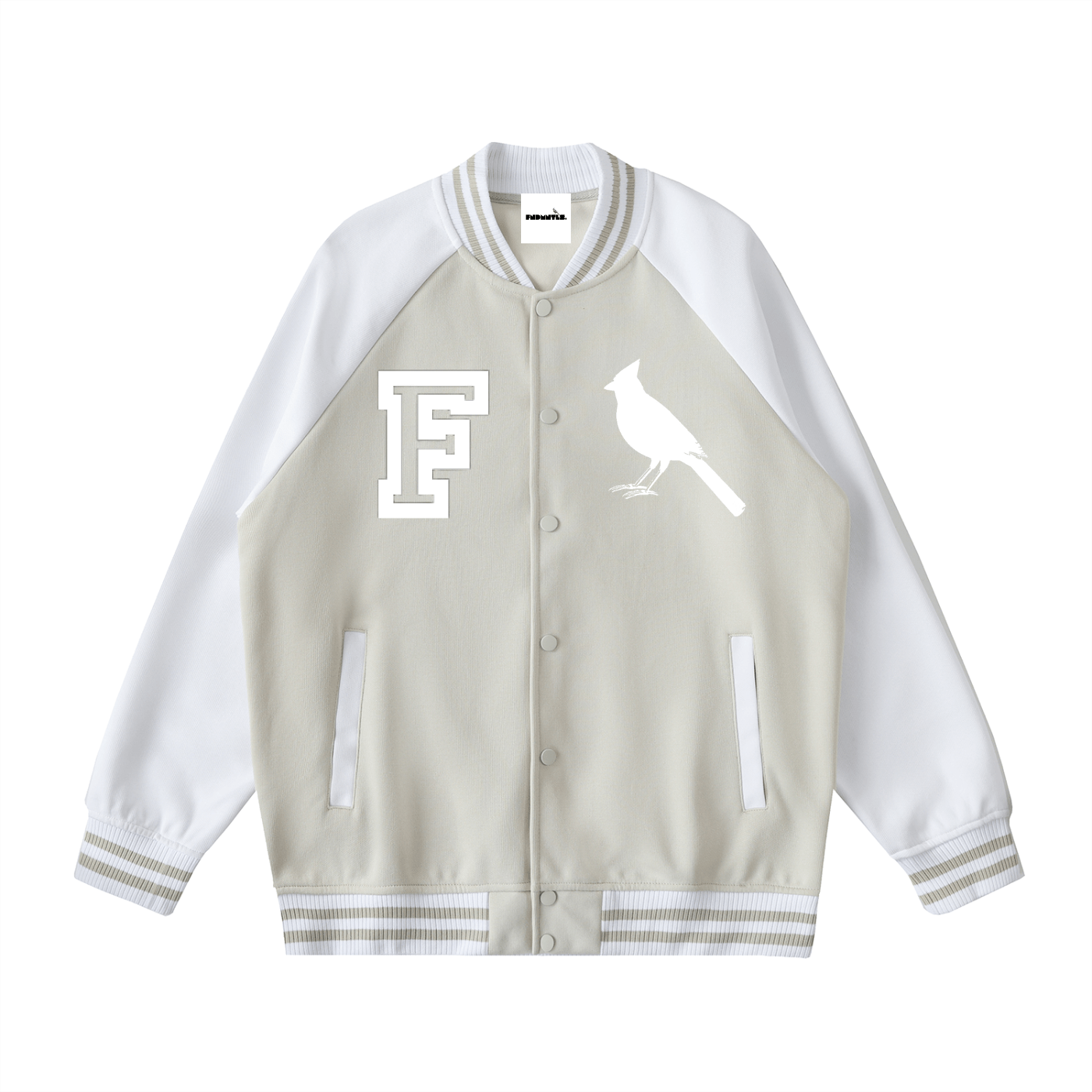 Chrome Cardinal Two Tone Raglan Sleeve Varsity Jacket - Heretic - s Streetwear - two tone raglan sleeve - varsity jacket -  product_type