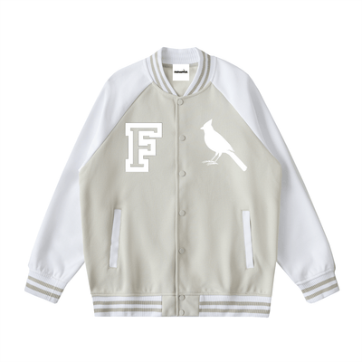 Chrome Cardinal Two Tone Raglan Sleeve Varsity Jacket - Heretic - s Streetwear - two tone raglan sleeve - varsity jacket -  product_type