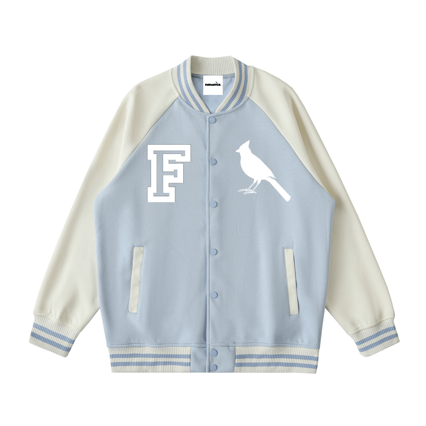 Chrome Cardinal Two Tone Raglan Sleeve Varsity Jacket - Heretic - s Streetwear - two tone raglan sleeve - varsity jacket -  product_type