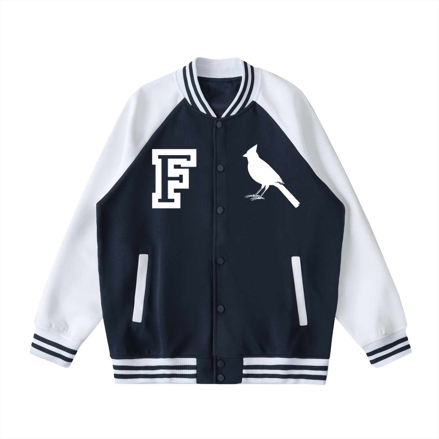 Chrome Cardinal Two Tone Raglan Sleeve Varsity Jacket - Heretic - s Streetwear - two tone raglan sleeve - varsity jacket -  product_type