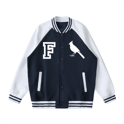 Chrome Cardinal Two Tone Raglan Sleeve Varsity Jacket - Heretic - s Streetwear - two tone raglan sleeve - varsity jacket -  product_type