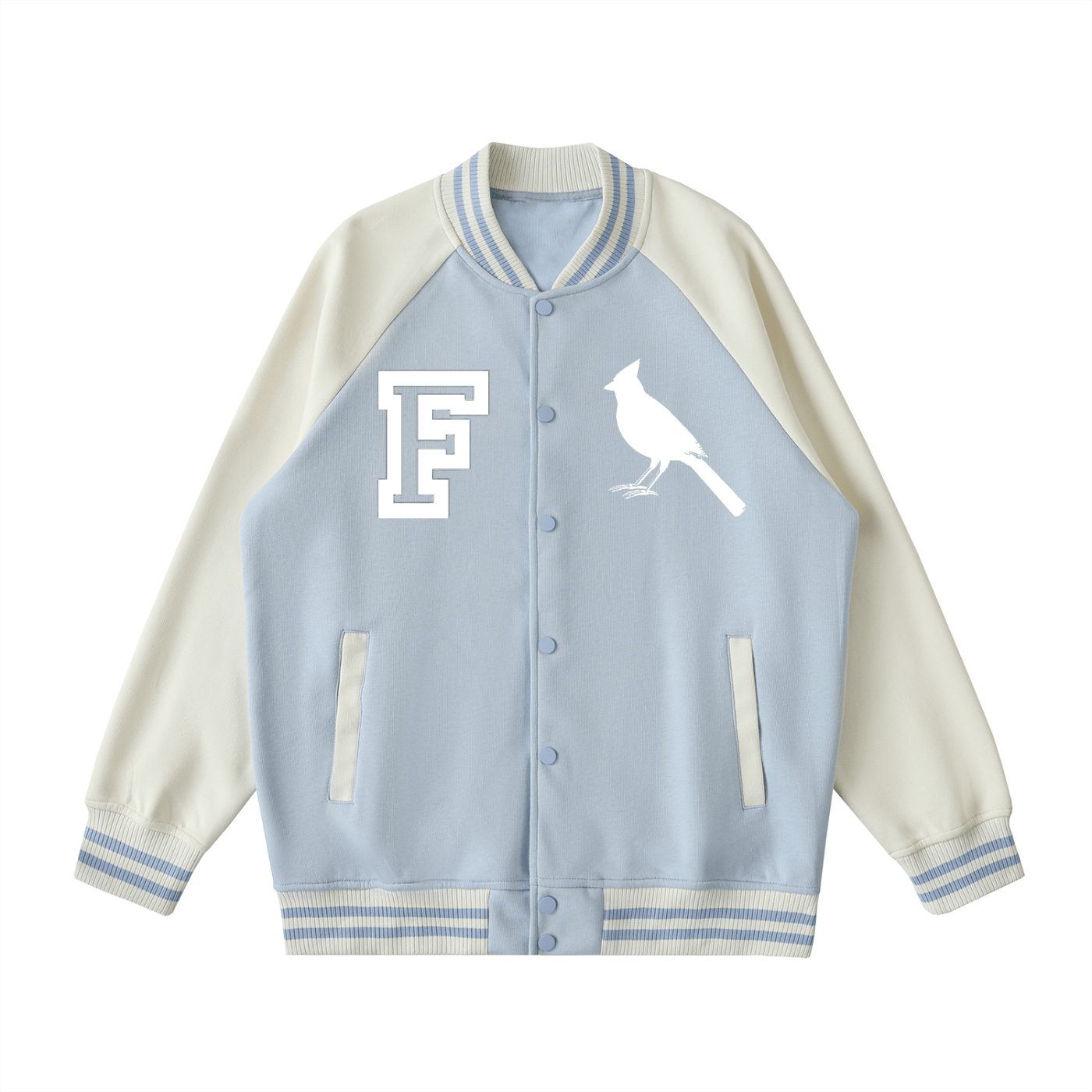 Chrome Cardinal Two Tone Raglan Sleeve Varsity Jacket - Heretic - s Streetwear - two tone raglan sleeve - varsity jacket -  product_type