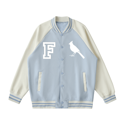 Chrome Cardinal Two Tone Raglan Sleeve Varsity Jacket - Heretic - s Streetwear - two tone raglan sleeve - varsity jacket -  product_type