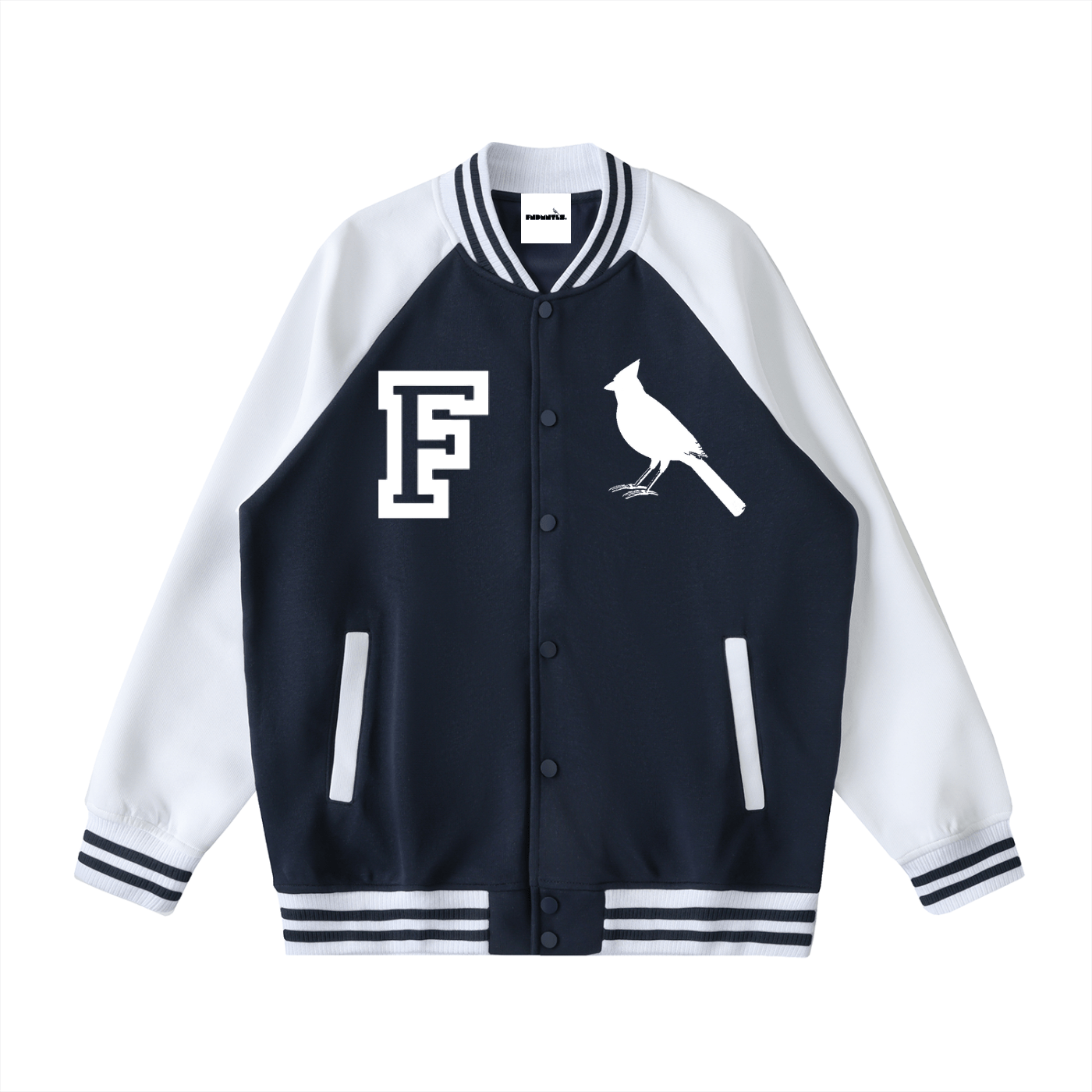 Chrome Cardinal Two Tone Raglan Sleeve Varsity Jacket - Heretic - s Streetwear - two tone raglan sleeve - varsity jacket -  product_type