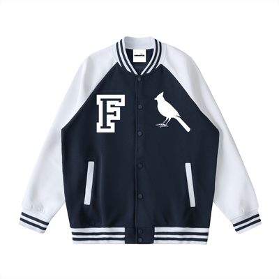 Chrome Cardinal Two Tone Raglan Sleeve Varsity Jacket - Heretic - s Streetwear - two tone raglan sleeve - varsity jacket -  product_type