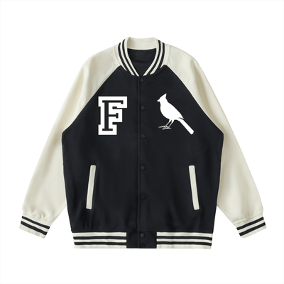 Chrome Cardinal Two Tone Raglan Sleeve Varsity Jacket - Heretic - s Streetwear - two tone raglan sleeve - varsity jacket -  product_type