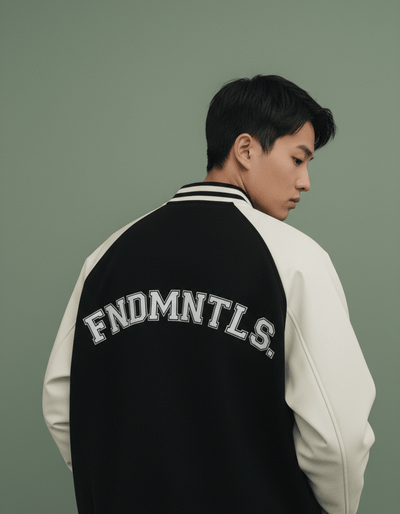 Chrome Cardinal Two Tone Raglan Sleeve Varsity Jacket - Heretic - s Streetwear - two tone raglan sleeve - varsity jacket -  product_type