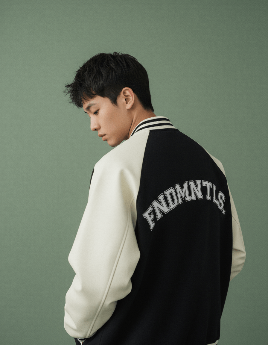 Chrome Cardinal Two Tone Raglan Sleeve Varsity Jacket - Heretic - s Streetwear - two tone raglan sleeve - varsity jacket -  product_type