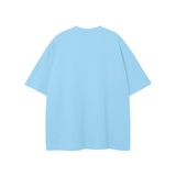Light blue Chrome Cardinals FNDMNTLS Metallic Bird Tee displayed in inches and centimeters