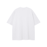 White short-sleeved t-shirt from Chrome Cardinals FNDMNTLS with metallic bird design