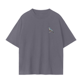 Gray t-shirt with bird graphic from Chrome Cardinals Fndmntls featuring rugby-inspired design