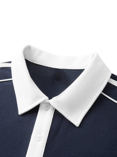 Contrast Collar Short - Sleeve Polo Shirt - Heretic - s Streetwear - casual wear - Cotton Polo -  product_type