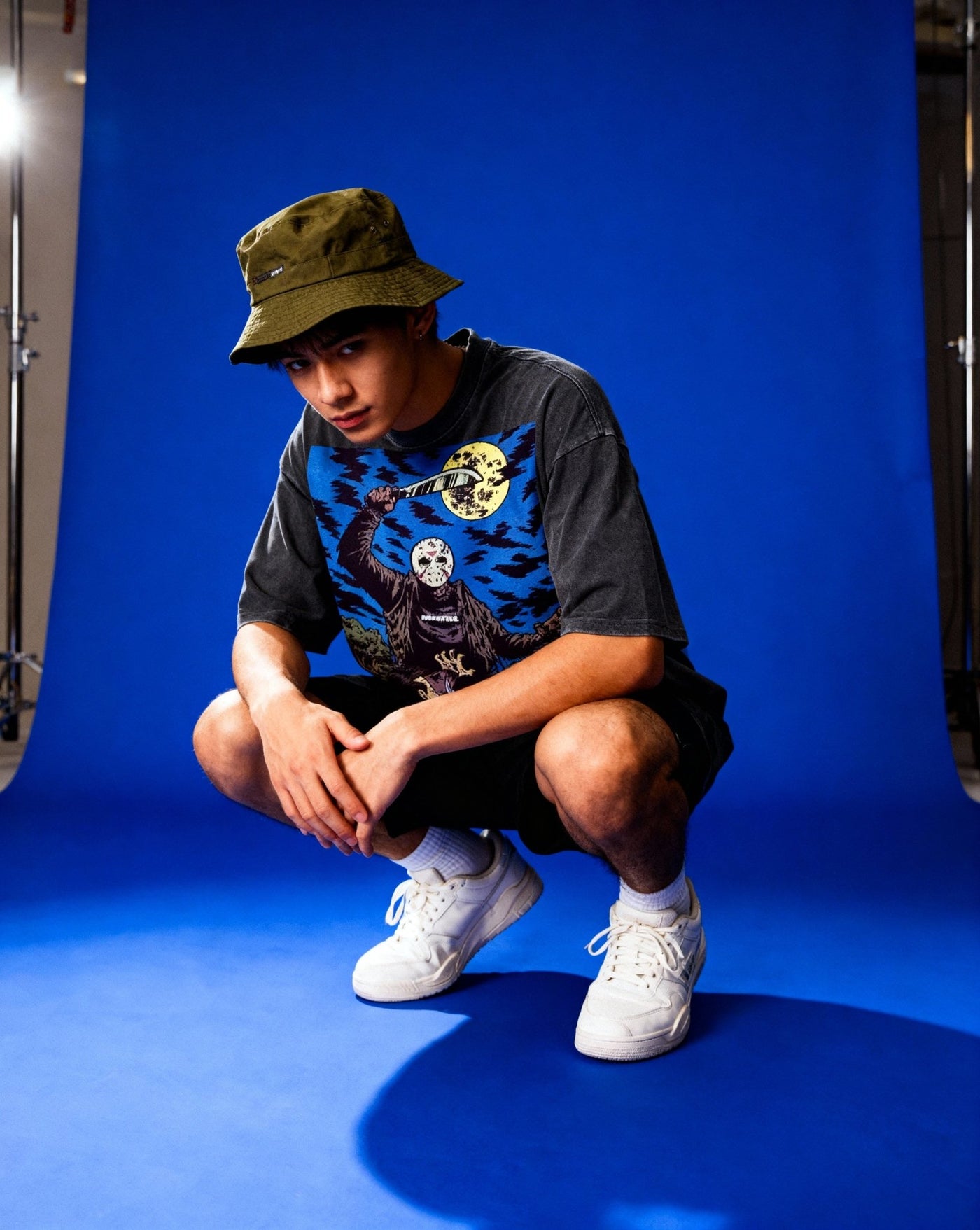 Crystal Lake Vintage Wash Drop Shoulder Graphic T-Shirt - Heretic - s Streetwear - Casual Fashion - Casual Streetwear -  product_type