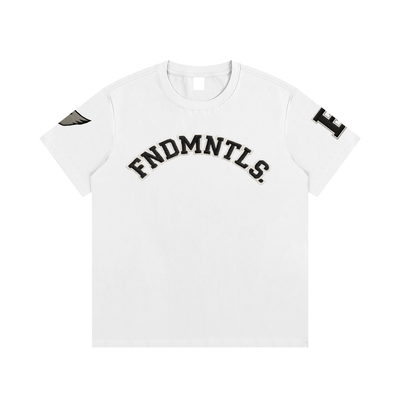 Embroidered Varsity Essential Cotton T-Shirt - Heretic - s Streetwear - DTG - embroidery effect -  product_type