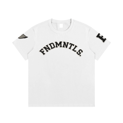 Embroidered Varsity Essential Cotton T-Shirt - Heretic - s Streetwear - DTG - embroidery effect -  product_type