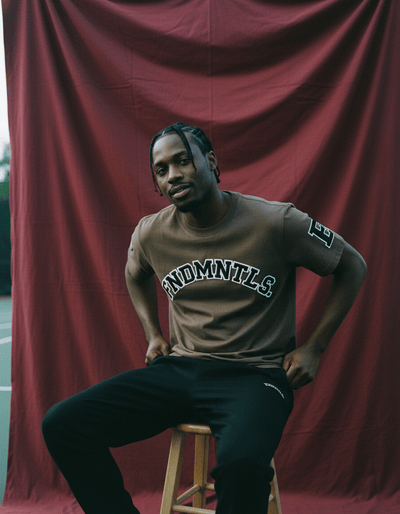 Embroidered Varsity Essential Cotton T-Shirt - Heretic - s Streetwear - DTG - embroidery effect -  product_type