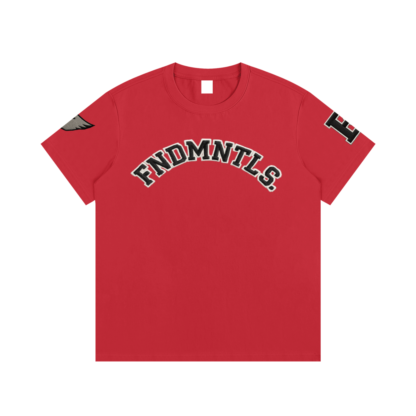 Embroidered Varsity Essential Cotton T-Shirt - Heretic - s Streetwear - DTG - embroidery effect -  product_type