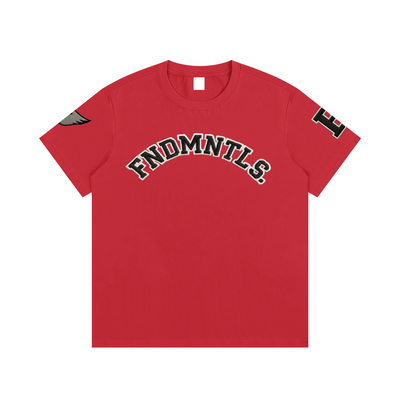 Embroidered Varsity Essential Cotton T-Shirt - Heretic - s Streetwear - DTG - embroidery effect -  product_type