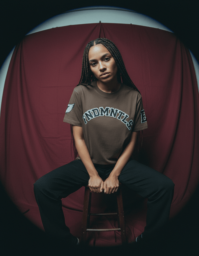 Embroidered Varsity Essential Cotton T-Shirt - Heretic - s Streetwear - DTG - embroidery effect -  product_type